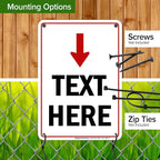 Custom Arrow,Custom Directional Sign, Arrow Down Sign, 7x10 Inches, 55 mil thick HDPE (high density polyethylene) Made in USA by My Sign Center