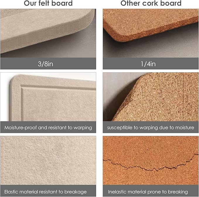 Large Bulletin Board - 60 x 36 Inches, Decorative Felt Pin Board for Wall - 5' x 3' Foldable Photo Display Board with Self-Adhesive Tape, Includes 20 Push Pins - Beige Brown