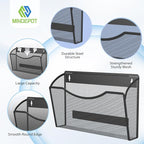 MINDEPOT Magnetic Wall File Organizer,Hanging Wall Mounted File Folder Binder Holder Mail Organizer for Office,Home and School Supplies