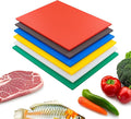 CMI Commercial Grade Cutting Board for Kitchens,Cutting Board Set,Plastic Chopping Board,18 x 12 x 1/2 Inch, Multi-Color 6 of Pack Set,NSF Certified,for Vegetable Meat or Cheese