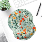 ITNRSIIET Ergonomic Mouse Pad with Gel Wrist Support Small Wrist Rest Smooth Surface Non-Slip PU Base Comfortable Office Supplies Pain Relief, 8.7 x 7.2 inches, Beautiful Flowers