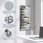 EasyPAG Wall File Organizer for Office 14 Pocket Mesh Wall Mounted Paper Organizer Hanging Folder Holder with Nametag Label for Home School, Black
