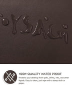 YSAGi Non-Slip Leather Desk Pad L Size, Waterproof Laptop Computer Desk Keyboard Mat, Table Protector Blotter Mat, Large Mouse Pad for Office/Work/Home/Decor(Dark Brown, 35.4" x 17")