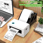 MFLABEL 4x6 Direct Thermal Shipping Labels - 32 Rolls of 450 Labels/Roll, Compatible with Zebra 2844/ZP450/ZP500/ZP505, USPS/FedEx/UPS/Amazon Shipping, Smudge-Resistant & Permanent Adhesive