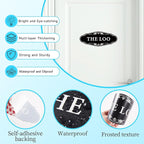 The Loo Sign for Bathroom Decoration, Self-adhesive Funny Bathroom&Restroom Sticker Decor for House, Home,Office,Shop Door（Black）