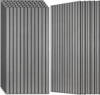 AUTORIFIC Wood Veneer Sound Panels, 10 Pack 47.2”x23.6” Wall Panels, Decorative Acoustic Panels for Walls, for Office,Home Theater,Studio,Living Room, Gray Oak(Mitred)
