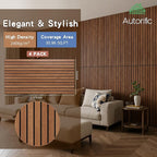 AUTORIFIC Wood Veneer Acoustic Panels, 4 Pack 47.2”x23.6” Sound Panels, Decorative Large Wood Panels for Wall, for Office,Home Theater,Studio,Living Room, Cherry(Mitred)
