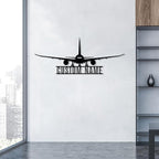 Personalized Metal Airplane Wall Art, Airplane Name Sign, Customized Pilot Name Sign, Airplane Hangar Sign Decor, Aviation Home Office Decor, Large Outdoor Decor, Pilot Gifts, Aircraft Lovers Gift