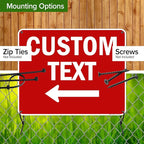 Custom Arrow,Custom Directional Sign, Left Arrow,24x30 Inches, 55 mil thick HDPE (high density polyethylene) Made in USA by My Sign Center