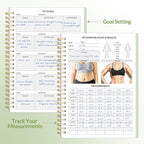 Fitness Journal Workout Planner for Women & Men, A5 (6.4" x 8.3") Workout Journal Log Book Planner Gift for Track Gym Essentials, Home Workouts, Track Progress, Achieve Wellness Goals, Green