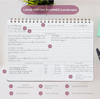 Merely Home | Meeting Notebook for Work | 8.25" x 11.75" | Project Planner | Simple Design | Multiple Layouts | Office and Business Planner (Evergreen, Meeting Planner - Landscape)