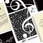 MAXCURY Blank Sheet Music Composition Manuscript Staff Paper Art Music Notebook Black 100 Pages 26x19cm