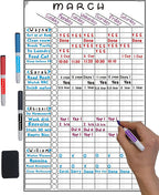 Multi-use Magnetic to-Do List Board Chore Chart List Goal Planner Task Habit Tracker Monthly Weekly Daily Homework Child Calendar Family Wedding Checklist Chirstmas Gift Kitchen Fridge Dry Erase Board