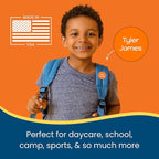 Name Bubbles - Basic Daycare Name Stickers for Kids (102 Count) - Personalized Waterproof Name Labels for School Supplies, Clothing Tags, Baby Bottles, All Ages - Washable Stick-On Labels (One Color)