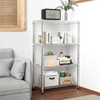 M MZG 1000 lbs Storage Shelving 4-Tier Utility Shelving Unit Steel Organizer Wire Rack for Home,Kitchen,Office,Chrome (13.7" D x 23.6" W x 53.4" H)