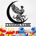 Dyoart Custom Phoenix Metal Sign | Personalized Last Name Signs | Phoenix Wall Art | Metal Outdoor Wall Decor | Personalized Housewarming Gifts | Phoenix Wall Decor for Living Room Bedroom