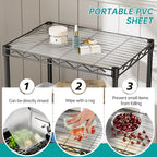 SINGAYE Shelf Closet Wire Shelving：Adjustable Metal Unit for Laundry Room Organization Bathroom Kitchen Home Storage with Wheels Small Pantry Rack Shelves