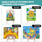 ESRICH 2Pack16in Tabletop Easel,Tabletop Easel for Painting Party, Wooden Tabletop Display Easels,Painting Easel for Displaying Canvases, Photos, Display Tripod Holder Stand for Students Kids