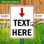 Custom Arrow,Custom Directional Sign, Arrow Down Sign, 18x24 Inches, Rust Free .063 Aluminum, Fade Resistant, Made in USA by My Sign Center