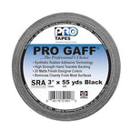 3" Pro Gaff Gaffers Tape 55 yards length black matte. Premium Heavy-Duty Gaffers Tape trusted by professional Gaffers. Made in the USA. Holds Tight, Easy to remove. (Pack of 16)