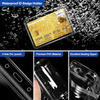 50 Pcs Clear Plastic Vertical Name Badge ID Card Holders