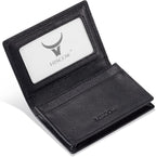 Leather Business Card Case Holder for Men & Women, Italian Calfskin