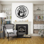 Custom Bear Metal Sign, Custom Bear Metal Wall Art Decor, Personalized Last Name Signs for Home, Rustic Farmhouse Black Wall Decor for Cabin, Bedroom, Living Room, Porch