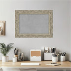 Amanti Art Silver Framed Magnetic Board 16x22 Small Vision Board for use with Magnets, 100% Metal Sheet to Display Items as Office Decor or for Home Organization in mudroom, Kitchen or Kids Room