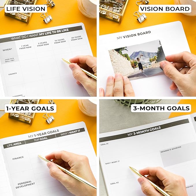 Clever Fox Planner PRO – Weekly & Monthly Life Planner to Increase Productivity, Time Management and Hit Your Goals, 8.5x11″ (Pearl)