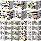 Honoson 24 Pcs Bulk Inspirational Privacy Folders for Students Cardboard Test Privacy Boards Motivational Words Desk Dividers Shield for Classroom School Study Supplies, 6 Styles(Polka Dot)