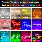 Custom Neon Name Sign Personalized with Football Baseball Soccer Basketball Pattern-Gift Sports Led Neon Lights for Wall Decor Man Cave Boys Girls Kids