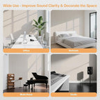 Tao.space 6 Pack Acoustic Panels 3D Wave Sound Proof Foam for Walls, 47.2"x11.8" Self-Adhesive Sound Absorbing Panels for Noise Reduction in Home Office & Studio, Decorative Wall Tiles (Camel)