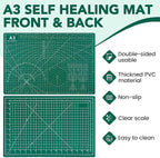CLOYAN Cutting Mat 12"x18", 10 Pack Double-Sided 5-Ply Self Healing Sewing Cutting Mat, Cutting Mats Board for Crafts-Sewing, Fabric, Quilting, Scrapbooking Project