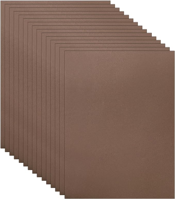 40 Sheets Coffee Color Cardstock 8.5 x 11 Craft Paper, 75lb Heavyweight Dark Brown Card Stock for DIY Cards Making, Wedding Invitations, School Crafting, Greeting Cards