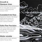 Grabie 6 White Extra Fine Tip Acrylic Paint Marker Set, 6 Pack, 0.7mm Acrylic Paint Pens for Highlights, Highlight Markers (6 White Acrylic Markers)