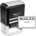 MaxMark Large Self-Inking Rubber Date Office Stamp with Mailed Phrase & Date - Black Ink, 12-Year Band - Style 3