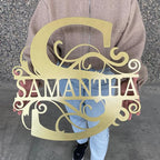 DecoSoul Personalized Metal Name Signs, Split Letter Monogram Wall Art Decor, Durable Steel Family Last Name Decor, Custom Signs Indoor or Outdoor, Personalized Wedding Gifts, Housewarming Gift