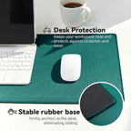 Reniteco Waterproof Large Gaming Mouse Pad with Durable Stitched Edges, Non-Slip Rubber Base, Grainy Jacquard Mouse Mat Desk Pad for Home Office Gaming, 35.4''x15.7''x0.12'', Matte Green