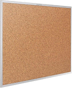Quartet Cork Board, Bulletin Board, 4' x 3' Corkboard, Aluminum Frame (2304)