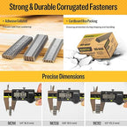 meite Corrugated Fasteners MC138 25 Gauge 1-Inch Crown 3/8-Inch Length Corrugated W Fastener Staples 5000 PCS/Case (1 Case)