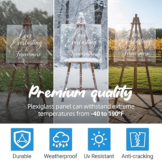 CALPALMY (2 Pack) 1/2" Thick Clear Acrylic Sheets 24" x 36", Pre-Cut Plexiglass Sheets for Craft Projects, Acrylic Signs, Display Cases or Shelving and More - Easy to Cut with Power Saw etc