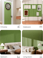 Bumusty Large Cork Board Alternative-36 x24 Felt Bulletin Board Tiles, with 30 Pushpins, 40 Adhesive Tabs, 6-Pack Slat Wall Paneling, Cork Boards for Office Push Pin Board Felt Board-Kelly Green