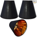 TAaMTYH small lamp shade chandelier shades set of 3，Fabric Lampshade for Wall Lamp，chandelier shades，small table lamps，For Cutting Edge bulbs, Clip-on Fitter Lampshade，3" X 6" X 5"
