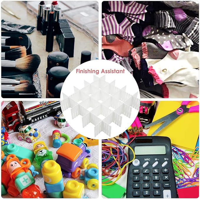 40Pcs Drawer Dividers, Adjustable Drawer Organizer for Socks, Underwear, Makeup, Can Help Tidy Kitchen, Bedroom, Dresser Green