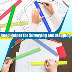 Ruler, 64 Packs 12 Inch Clear Plastic Assorted Color Metric Bulk Rulers with Inches Centimeters Millimeter. Measuring Drawing Tool for Kids, Ideal Back to School Classroom Office Home Supplies
