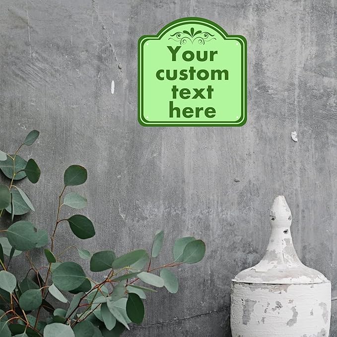 Custom Signs,Custom Indoor/Outdoor Decorative Sign,Aluminum Weatherproof Metal Sign Multiple Sizes, Customize for Office, Business, Workplace, office, Home, Delivery Signs