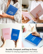 Lamare Meeting Notebook for Work Organization – Perfect Work Notebook for Note Taking, Meeting Planner and Office Supplies for Men & Women