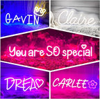 Custom Neon Sign for Wall Decor, Neon Sign Customizable Personalized LED Neon Name Sign Bedroom Decor Dimmable Neon Light Sign for Teen Room Wedding Birthday Party Bar Business Logo Signs