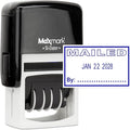 MaxMark Office Self Inking Date Stamp with Phrase Mailed - Blue Ink