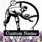 Personalized Baseball Metal Sign Custom Baseball Signs Wall Art, Custom Name Sign for Player, Boys Room Decor, Sports Wall Decor, Gift for Boys, Team, Dad, Man